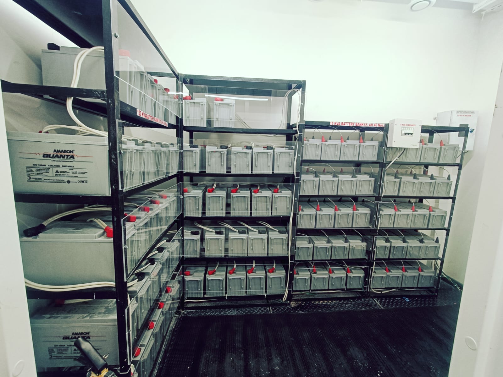 UPS battery banks — 120 kVA & 15 kVA
