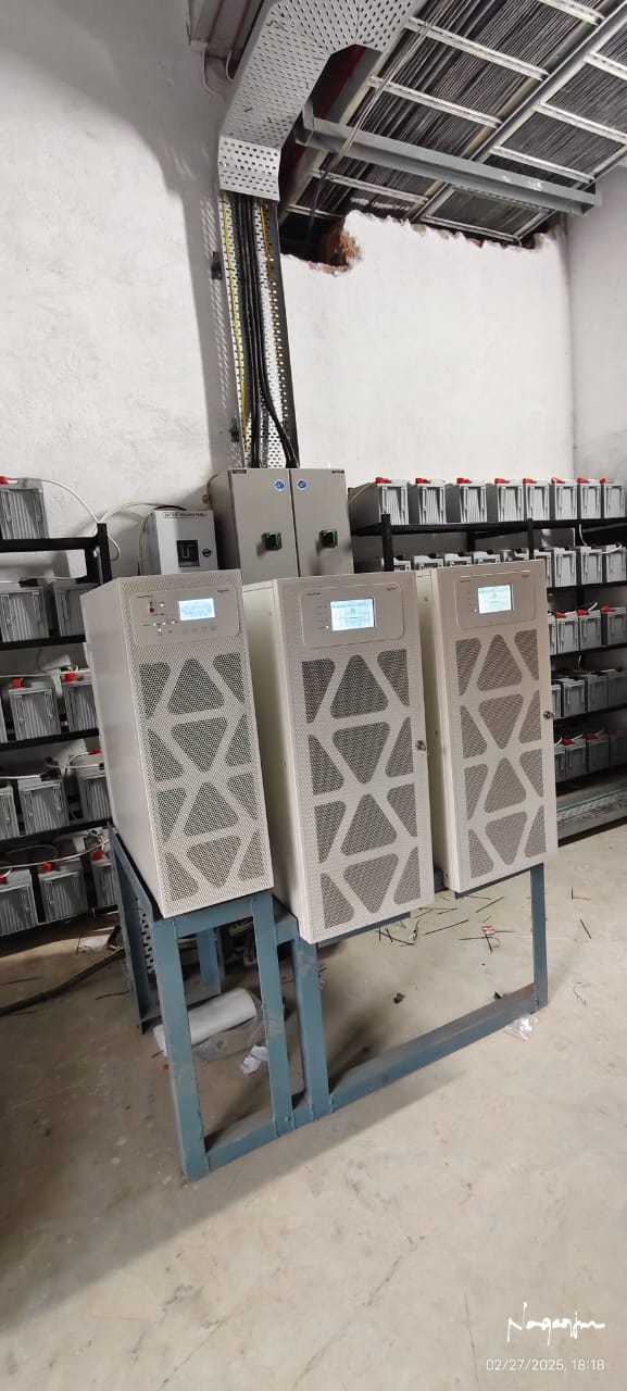 Triple UPS installation · manufacturing unit