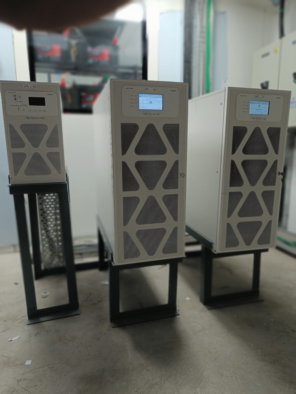 UPS room with battery racks · industrial